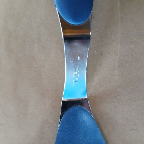 T-Fal Nylon & Metal Slotted Spatula Blue Finish 13" Made In France - Picture 2 of 8